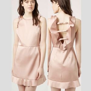 Topshop Frill back bow dress US0